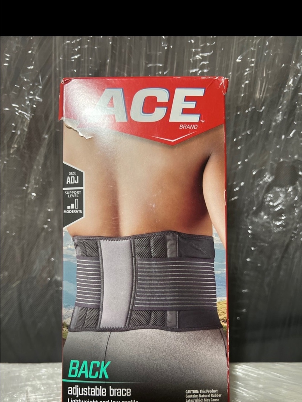 ACE Adjustable Back Brace Support Belt - Gray